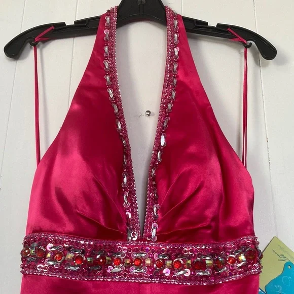 MORI LEE PAPARAZZI JUMPSUIT HIDDEN PANTS THAT LOOK LIKE A GOWN - Picture 4 of 11